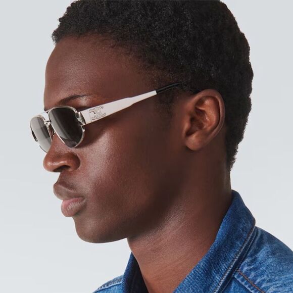 Celine Triomphe Metal 01 Sunglasses CL40235U 16A Metal Unisex - Picture 4 of 14
